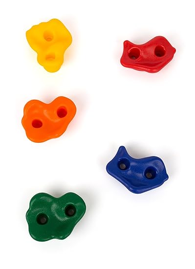 Small Foot 10880 Klettersteine aus robusten, wetterbeständigem Material für die eigene Kletterwand, inkl. Bestfestigungsmater