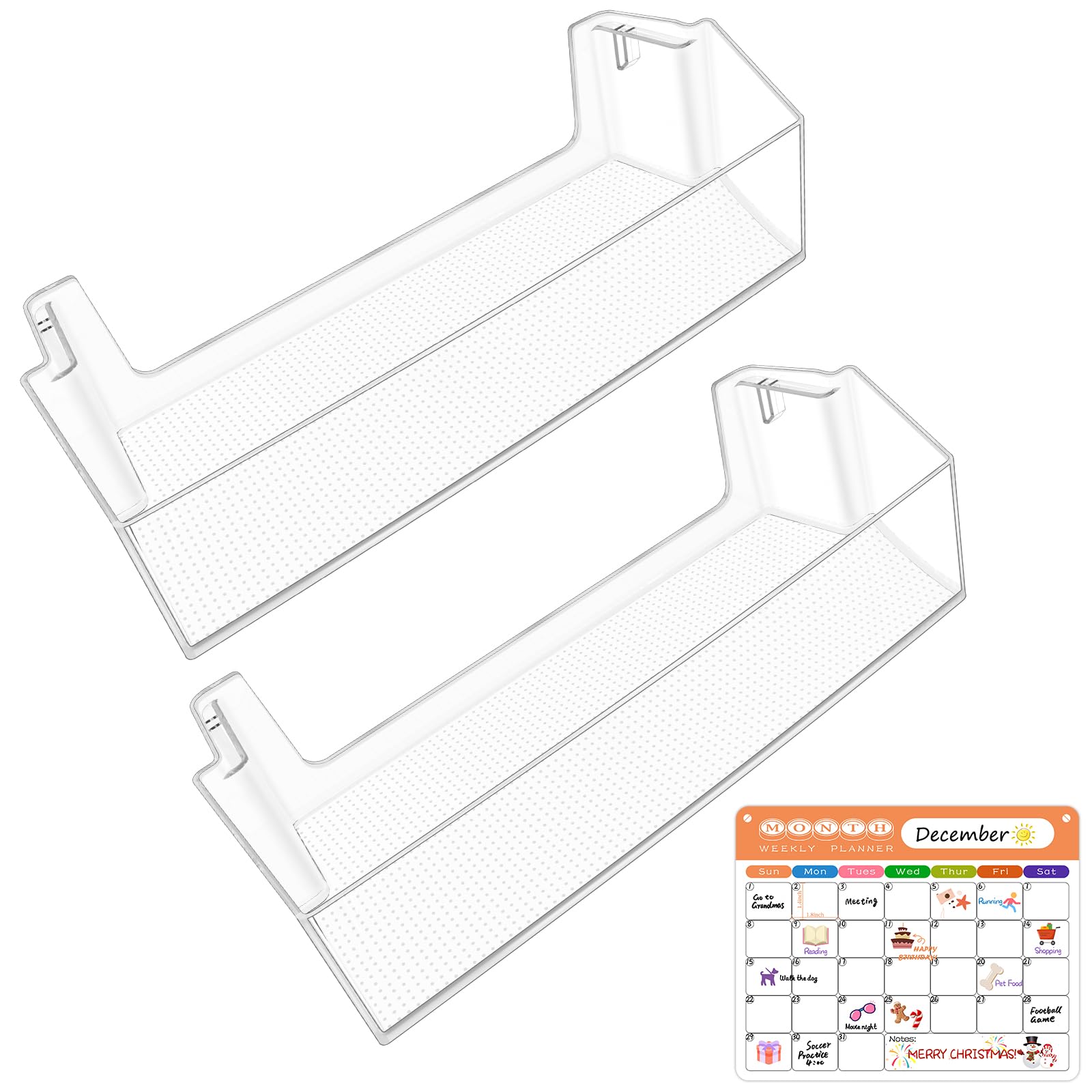 Photo 1 of [2 PACK] UPGRADED W11239961 W10900538 Refrigerator Door Bin Shelf Compatible with Whirlpool Refrigerator Door Shelf Parts WRS321SDHW01 WRS315SDHM05 Door shelf Whirlpool Shelf Replacement 