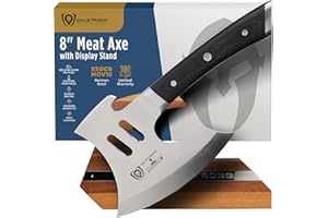 DALSTRONG Meat Chopper Axe - 8 inch - Heavy-Duty Butcher Cleaver Knife - The Punisher - Gladiator Series Elite R - Black G10 