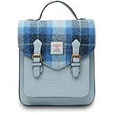 Islander® The Calton Backpack - Ladies Backpack with HARRIS TWEED, Blue Tartan