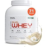 RIVAL NUTRITION Clean Rival Whey – 5LB True Vanilla – 100% Whey Protein Powder, Whey Isolate Primary Source | 25g Protein Muscle Gain/Recovery | All Natural, No Artificial Ingredients - 71 Servings