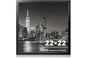 Annecy 22x22 Picture Frame Black（1 Pack）, 22 x 22 Picture Frame for Wall Decoration, Classic Black Minimalist Style Suitable for Decorating Houses, Offices, Hotels