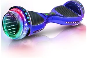 Emaxusa Hoverboard for Kids Ages 6-12, Self Balancing Scooter with Led Lights and Built-in Bluetooth Speaker, UL Safety Certified