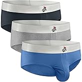 Real Men Nylon & Modal Briefs for Men with ABCD Pouch - 1, 3 and 6 Packs - Brushed Nylon and Rhino Fit - XS to 5XL