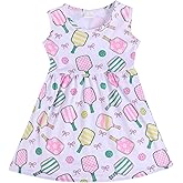 Yuromoon Toddler Girls Casual Dress Universe Black Print Dresses Flutter Sleeve Clothes 2-8Y