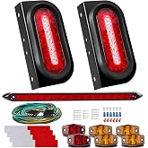 LIMICAR Trailer Lighting Kit with Backup Lights and 25FT 5-Pin Harness | Includes a 13.7-Inch Light Bar and 6 LED Marker Lights for Complete Rear, Side and Reverse Visibility