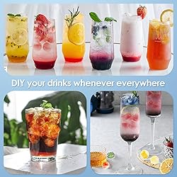 WIBIMEN Ice Cube Tray with Lid and Bin - Round Ice