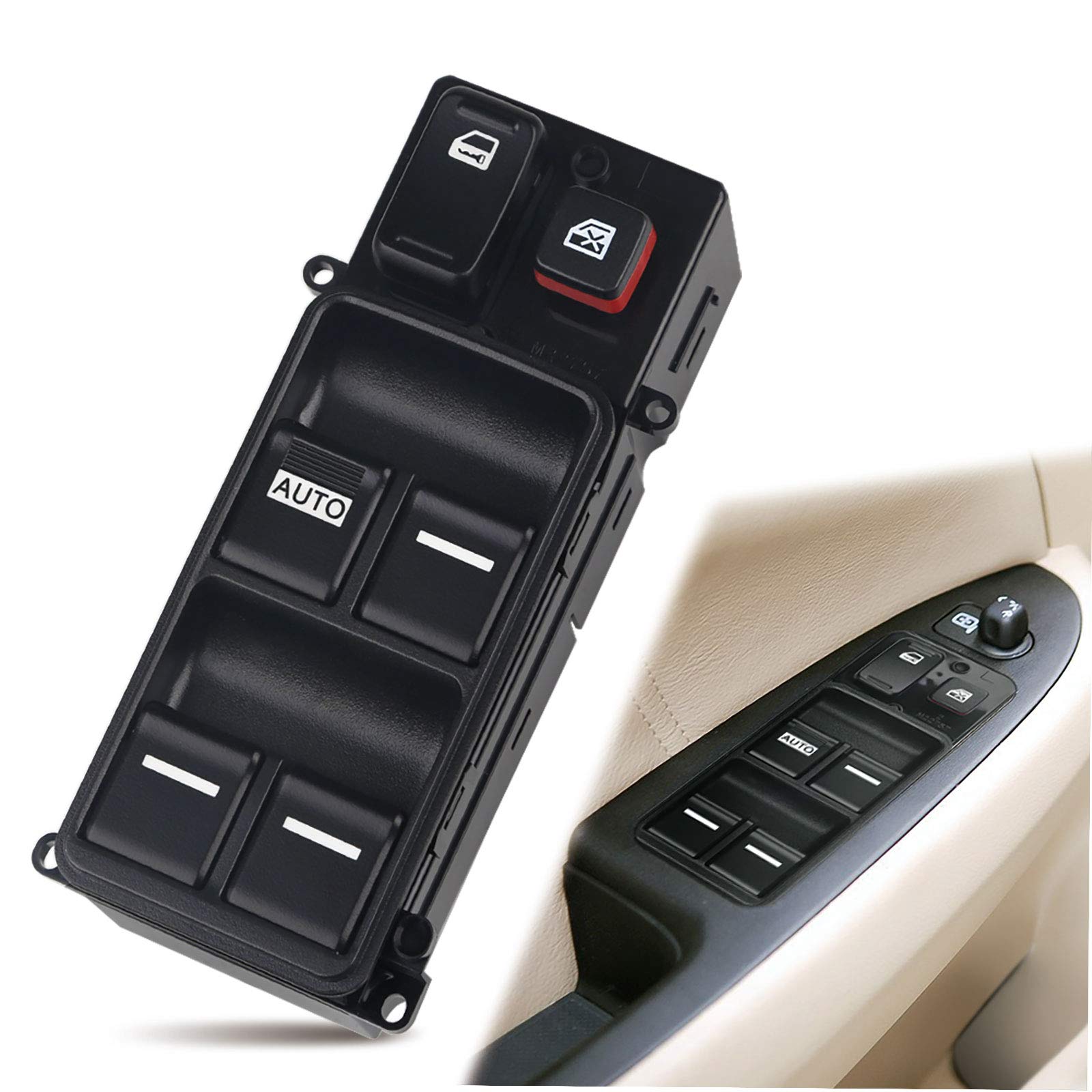 Photo 1 of WMPHE Window Switch Compatible with Honda Accord Sedan 2003 2004 2005 2006 2007, Driver Side Master Power Window Switch, Replacement for 35750-SDA-H12, 35750-SHJ-A24