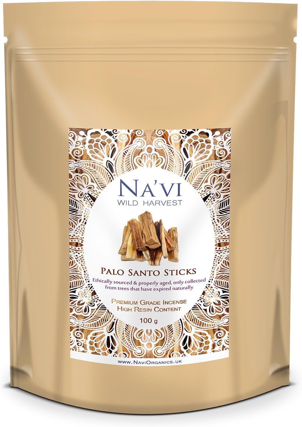 Na'vi Organics Premium Palo Santo Sticks - Sacred Wood natural incense with high resin content, 100 g, 100 grams - Image 3