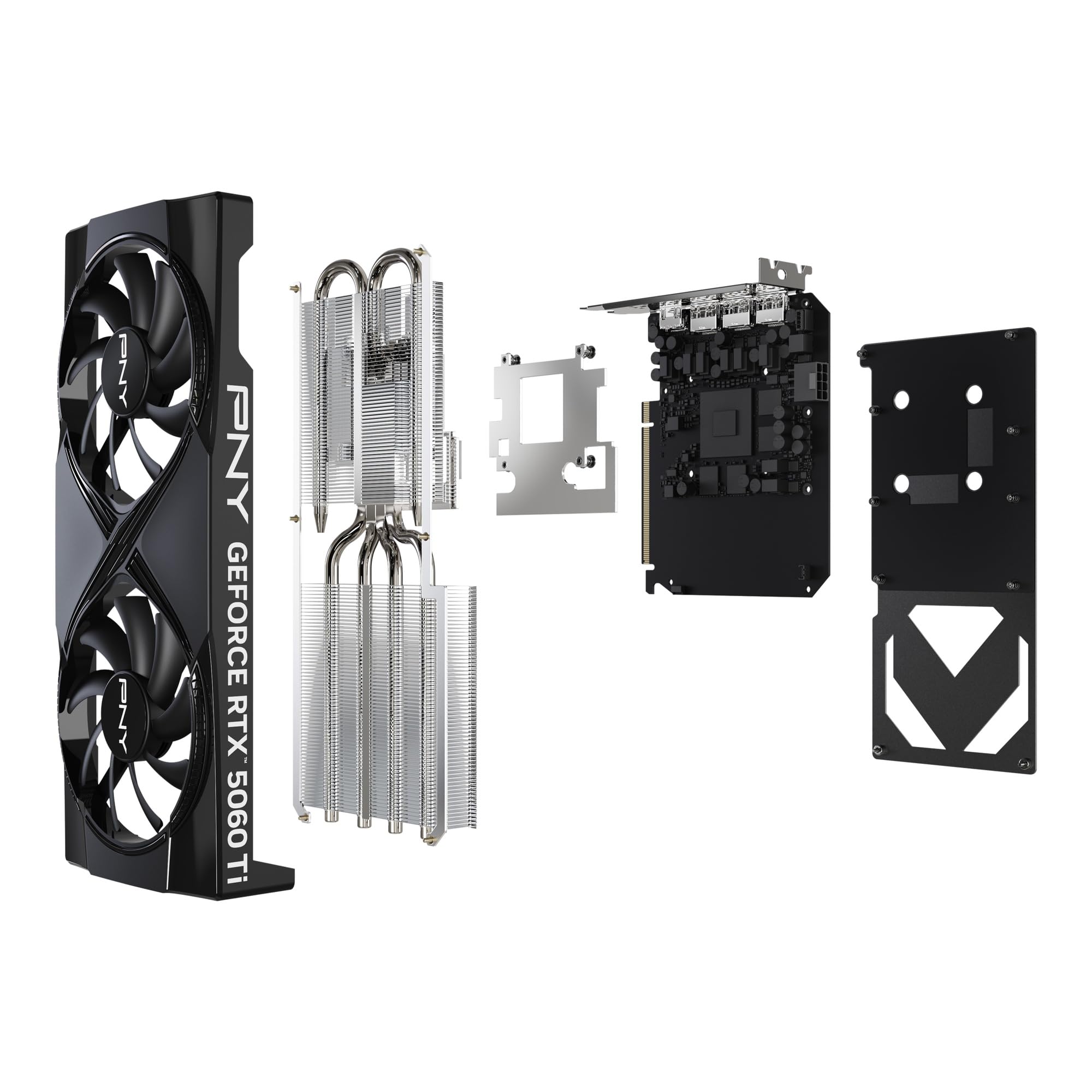 PNY NVIDIA GeForce RTX™ 5060 Ti 16GB Overclocked Dual Fan Graphics Card (DLSS 4, PCIe® 5.0, HDMI®/DP 2.1, 2-Slot)