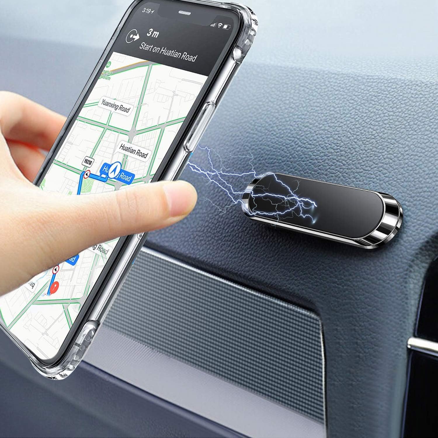 LinQ Supporto magnetico per Smartphone, GPS, Tablet, montaggio slot CD autoradio