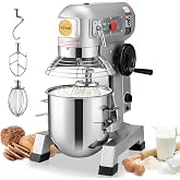VEVOR 15Qt Commercial Food Mixer Timing Function 500W Commercial Mixer | for Bakery Pizzeria Restaurant Kitchen, Stainless Steel Bowl Heavy Duty Stand Mixers with 3 Speeds, Dough Hooks Whisk Beater