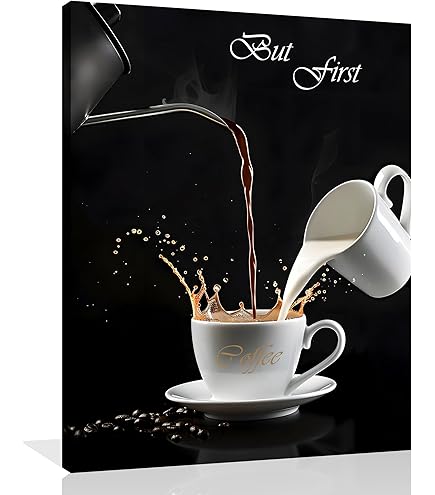 絵画/タペストリー NO COFFEE  makersspace Canvas  NO ART Amazon.com: Without Coffee I Literally Can't Even Canvas