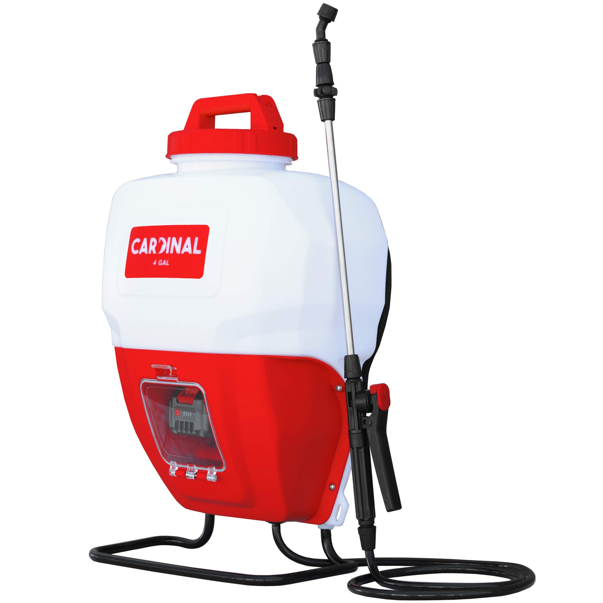 Cardinal 4 Gallon Battery Powered Backpack Sprayer with 21 Volt Lithium Ion Battery for Pest Control