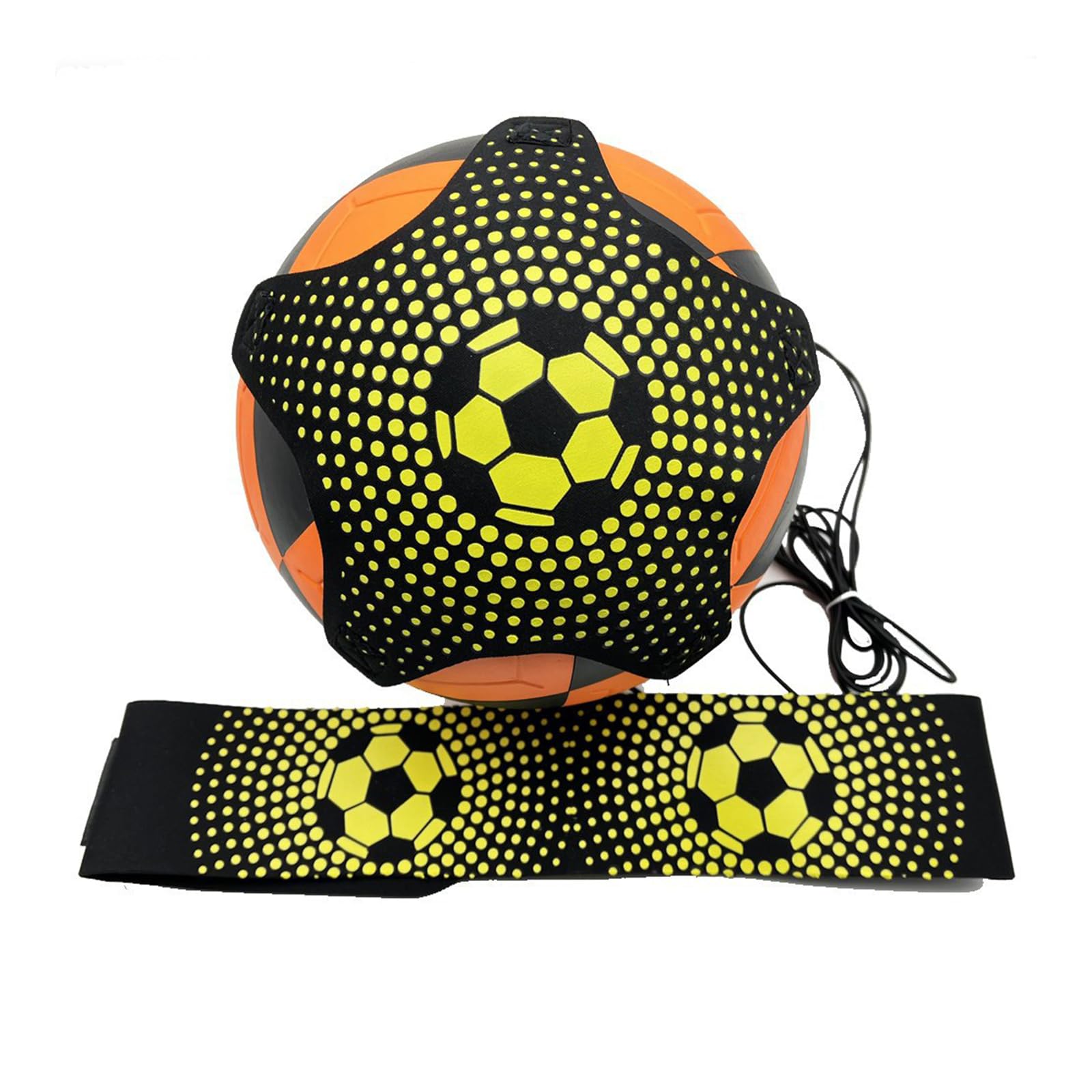 Acpetdr Soccer Volleyball Rugby Trainer, Football Kick Throw Solo Practice Training Aid Control Skills Adjustable Waist Belt for Kids Adults