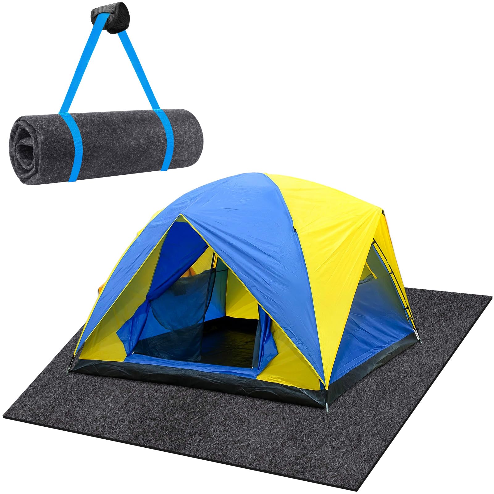 Photo 1 of Camping Tent Carpet Mat 6.5x5 Ft Waterproof Rug Liner - Portable Under Tent Mat to Keep Floor Dry Blanket, Moisture Barrier for Camping Gear, Outdoor Picnic Supplies