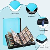 Lictin 504Pockets 9 Pocket Card Binder PU Leather Zipper Case 28-Page view 6