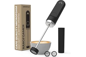 Subminimal NanoFoamer V2 Performance Milk Foamer | NEW Model Edition | Waterproof, Dual-Speed, Stainless Steel | Microfoamed Milk in 30 Seconds, Barista-Style Coffee Drinks Home