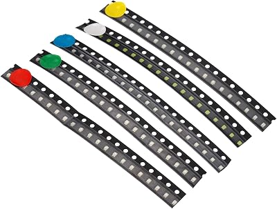 PATIKIL 0805 SMD LED Diodes 100 Pcs 5 Colors 1.8-3V Surface Mount Lights DIY
