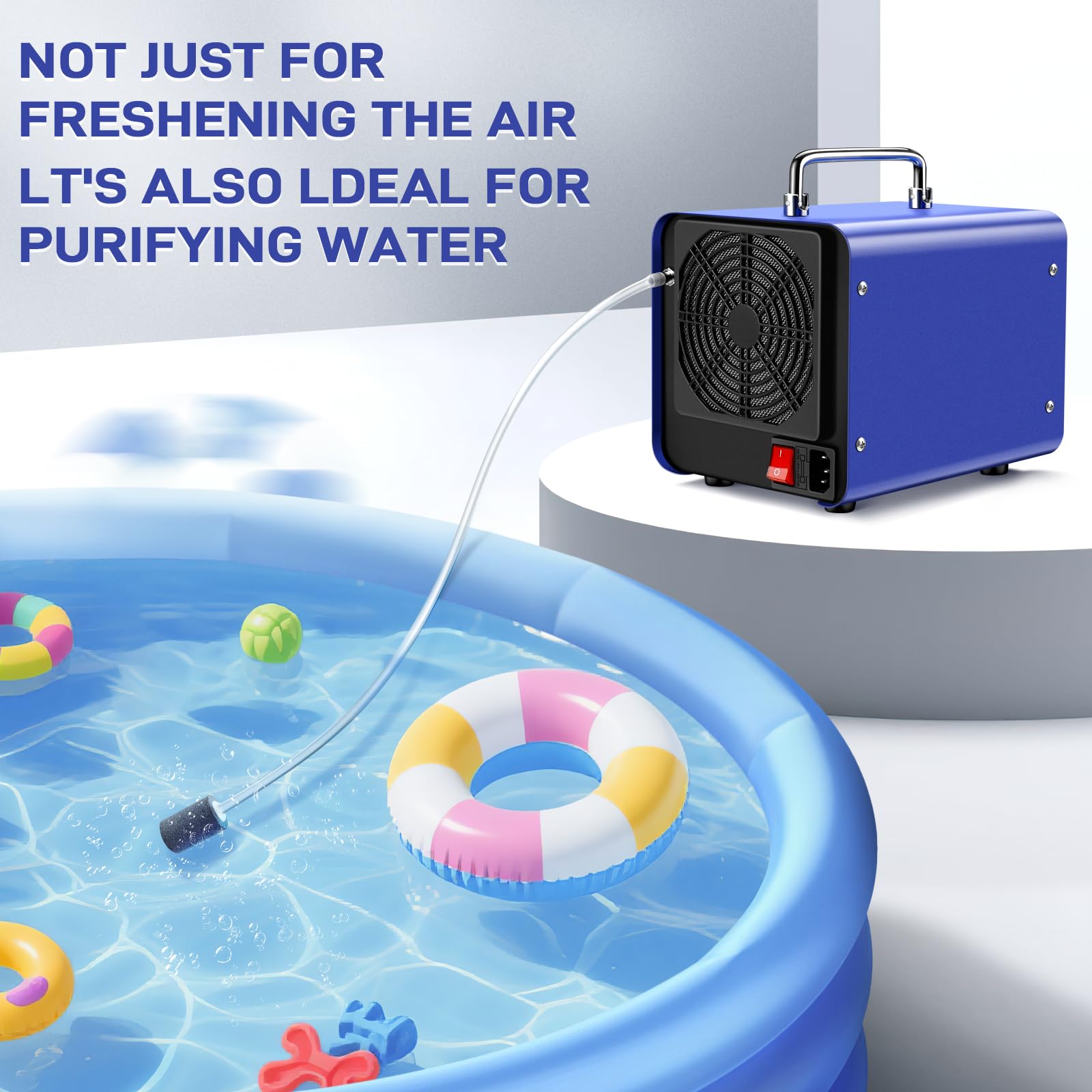 45,000mg/h Commercial Ozone Generator with 600mg/h Water Ozone - Smart Air & Water Purifier for Home, Car, Smoke, Pet Odor Removal, Fruit/Vegetable/Meat/Sea Food Cleaning