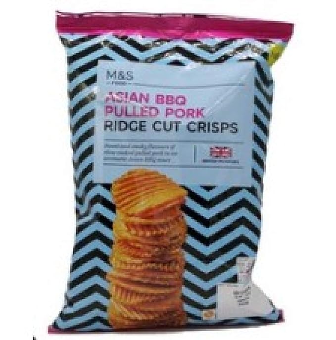 Marks & Spencer/M & S Asian BBQ Pulled Pork Ridge Cut Crisps 135g 3