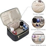 Wandering Nature Travel Makeup Bag with Brush Compartment, PU Leather view 4