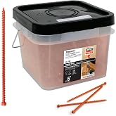 Simpson Strong-Tie SDWC15600B-KT Strong-Drive SDWC Truss Screw &mdash; .155 in. x 6 in. T30 Clear-Zinc Coat, Orange (500-Qty)