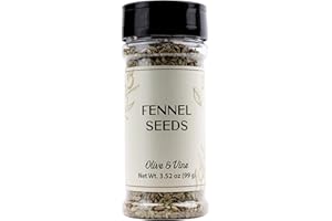 Olive & Vine Fennel Seed, Aromatic Spice, Seasoning for Roasts, Curries, and Breads, with Rich Tradition, Authentic Taste, For Global Recipes (3.52 Ounce)