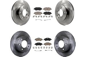 CMX Front Rear Disc Brake Rotors And Ceramic Pads Kit Replacement For Sprinter 2500 Mercedes-Benz Dodge Freightliner K8C-1009
