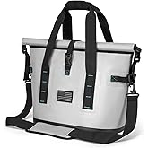 40 Can Large Soft Cooler Bag - Insulated Leak - Proof Cooler Bag with Roll-Top Waterproof Seal | Portable for Travel Camping, Shopping, Beach, Boating | 12HR Cold Retention Comes Freezer Packs*5