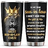 Muilzon Son in Law Gifts Tumblers 20oz - Fathers Day Christmas Birthday Gifts for Son in Law Coffee Mug - Son-in-Laws Present from Mother/Father in Law Cup
