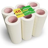 SWRT Masking Tape&ndash; 48 Rolls Bulk Pack, 1 Inch Wide x 55 Yards Each (2640 Yards Total), Writable General Purpose Masking Tape for Painting, Labeling &amp; Multi-Surface Projects, Clean Removal &amp; Easy Tear