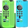 2 Pack Pinowu Firetv Remote Cover Compatible with Firestick TV Stick (3rd Gen) Voice Remote, Anti Slip Silicone Protective Ca