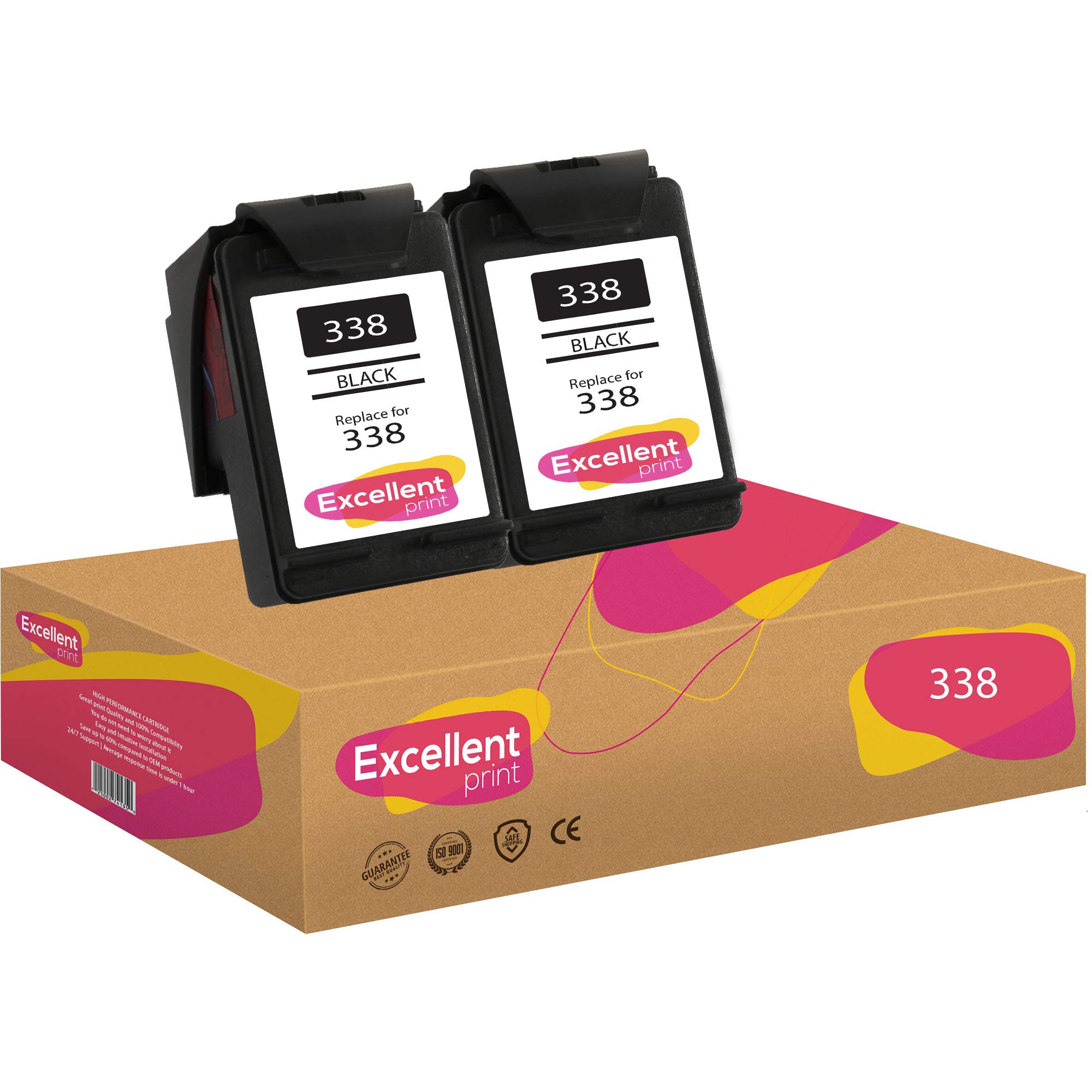 Excellent Print 338 Compatible Ink Cartridges for HP Officejet 100 Photosmart 2573 2575 8050