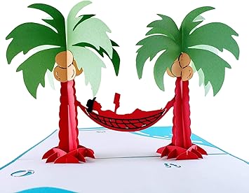 Amazon Com Igifts And Cards Funny Man Relaxes On Beach 3d Pop Up