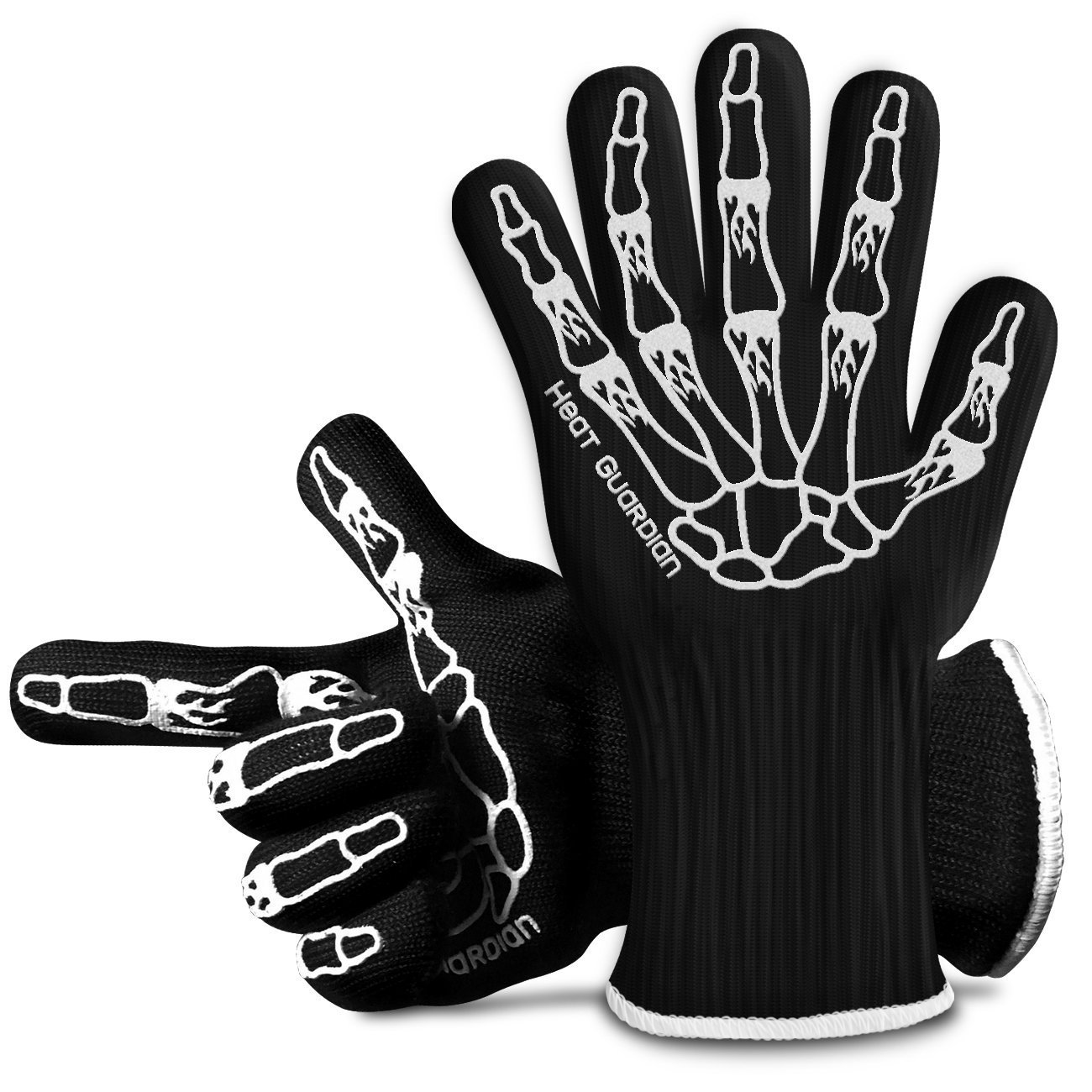 Heat Guardian Heat-Resistant Gloves – Protect Up To 932℉; Use As Oven Mitts, Pot Holders; Features 5” Cuff