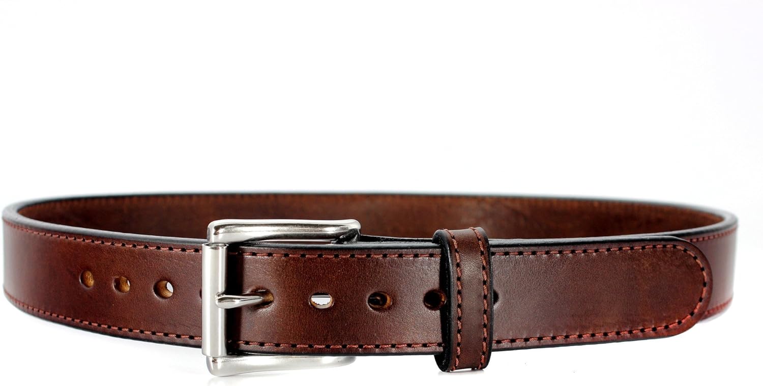 Steel Core Reinforced Leather Gun Belt Thick Gun Belts