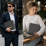 RAINYEAR 14 Inch Laptop Sleeve Protective Case Grey with Soft Lining view 7