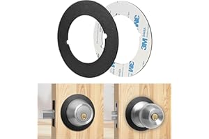 MOSECYOU Door Knob Plates Round Version, Matte Black, Thick, Door Reinforcement Plate, Scar Plates for Door Knob/Deadbolt, Door Handle Cover Filler Fixing Repair Backplate (2 Pcs, Matte Black)