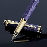 BOCIYER Rollerball Liquid Ink Pens,Best Luxury Ball Pen Gift Set for Women,Black Ink Fancy Pen Refillable for Executive Office,Professional,pretty pens,cool pens,Nice cute Designer Pens(Purple)