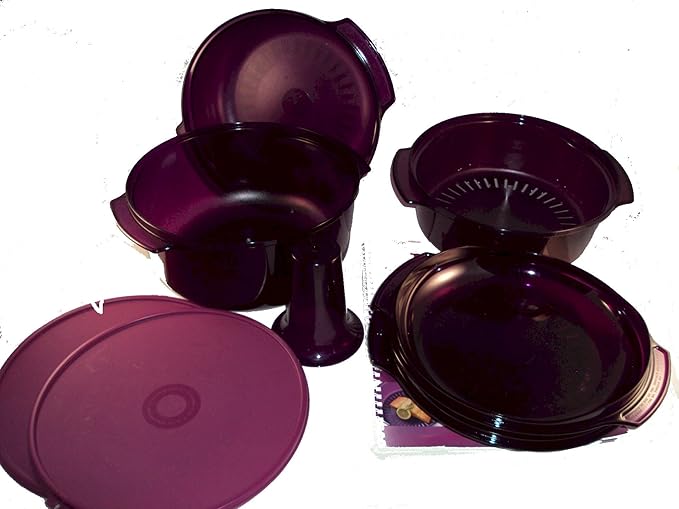 Tupperware Ronda pila cocina 9 pc morado microondas: Amazon.es: Hogar