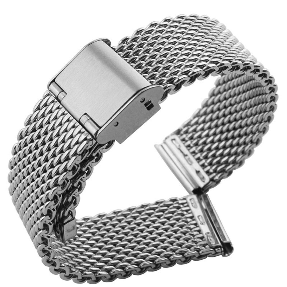 新版 Mstre Gd19ステンレススチールメッシュ腕時計バンドブレスレットストラップfor Seiko Dw ハミルトンwatches 22mm シルバー 22mm シルバー シルバー 22mm B072fv2ryb Seminario Ekosbrasil Org