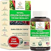 Natural Stool Softener for Constipation Relief – Safe for Daily Use & Postpartum | Gentle Herbal Formula for Adults & Seniors | 60 Capsules | Sana Herbal