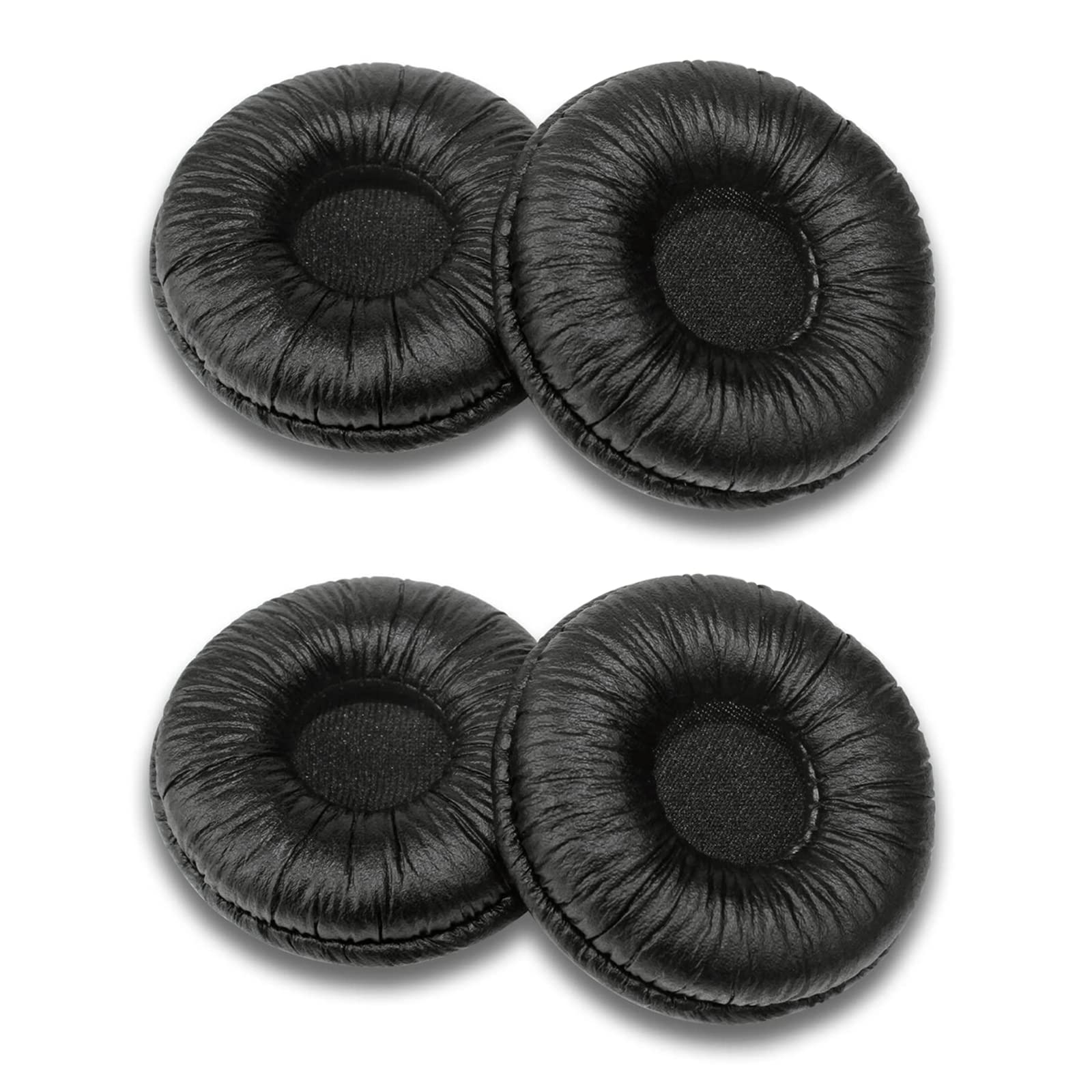 Bingle Ear Cushions Leatherette Spare Replacement for Plantronics Supra Plus Encore and Most Standard Size Office Telephone Headsets H251 H251N H261 H261N H351 H351N H361 H361N (4 Pack)