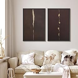MUDECOR Framed Canvas Print Wall Art Set Gold Line