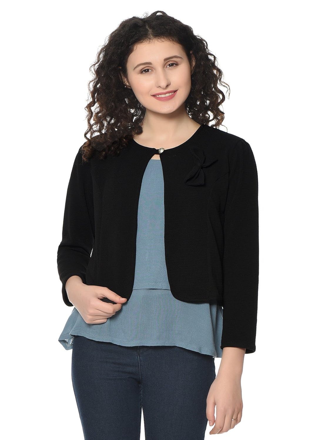 mijaat creations stretchable nylon shrug