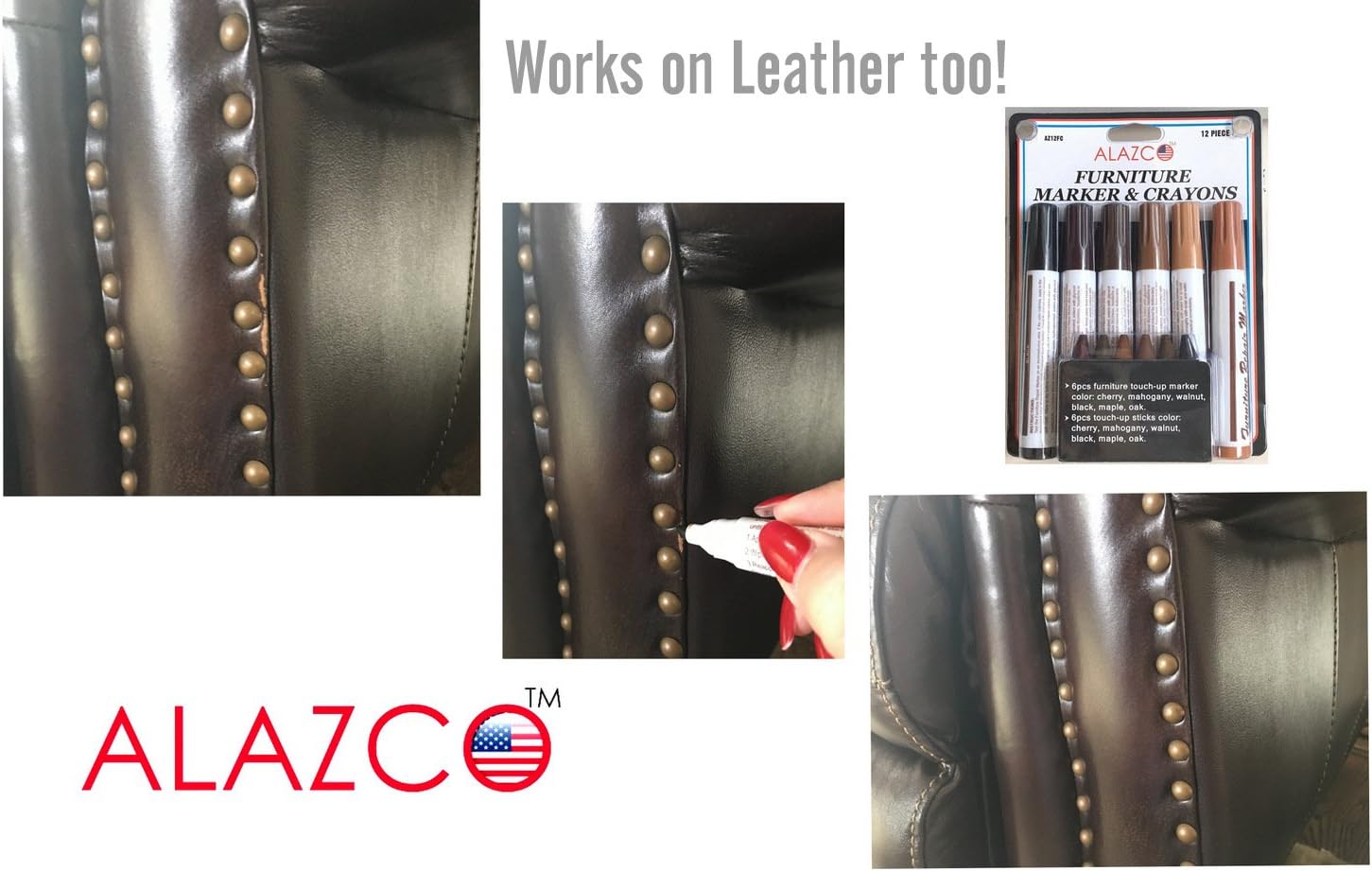 Amazon Com 12pc Alazco Total Furniture Scratch Restore Repair