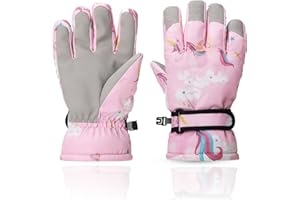 YooxArmor Kids Winter Snow Ski Gloves for Boys Girls Children Snowboard Waterproof Thermal Fleece Gloves for Cold Weather