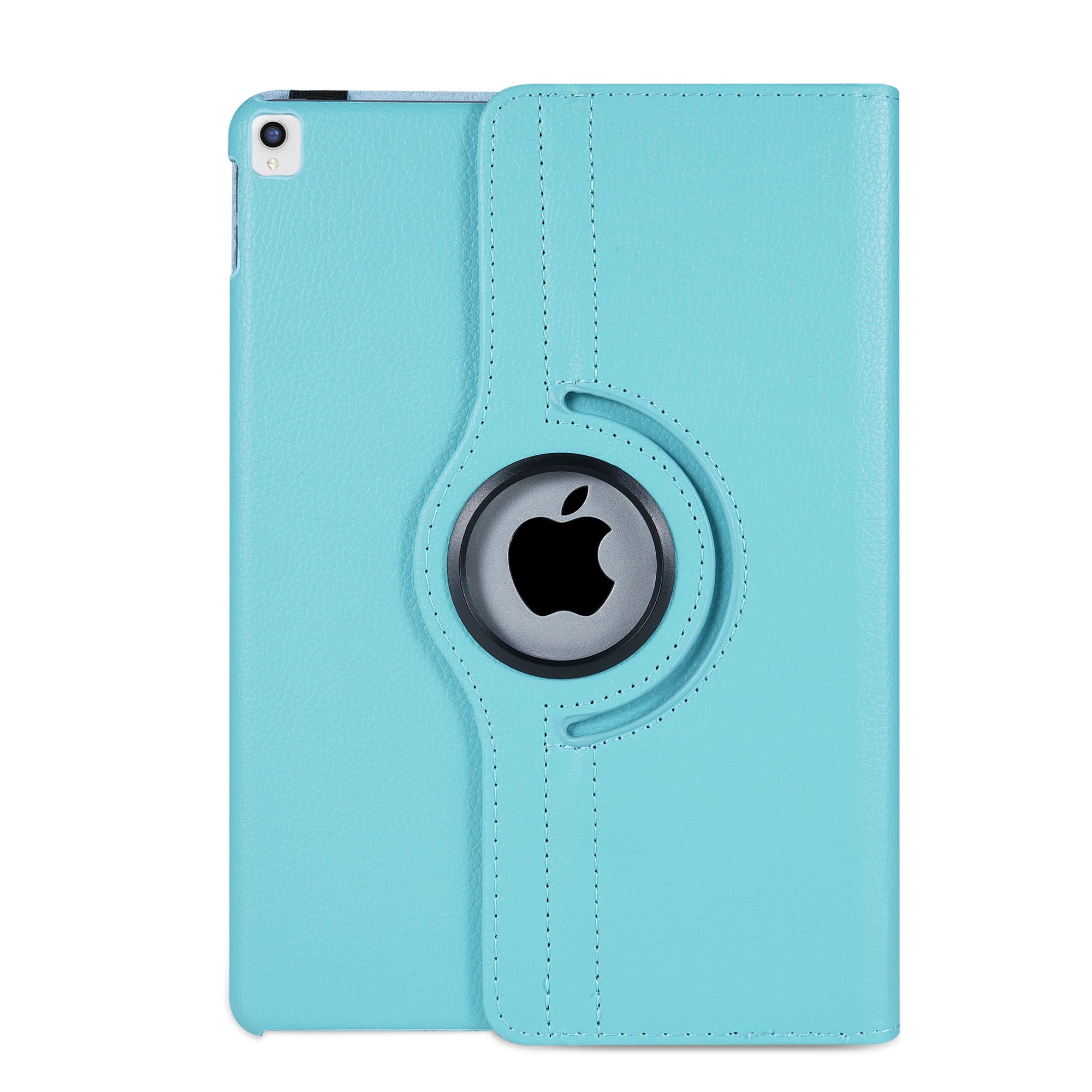 Leather Rotate 360° Stand Case For Apple iPad Air 3 2019 and iPad Pro 10.5 2017 GENERATION A1701 A1709 (AQUA)