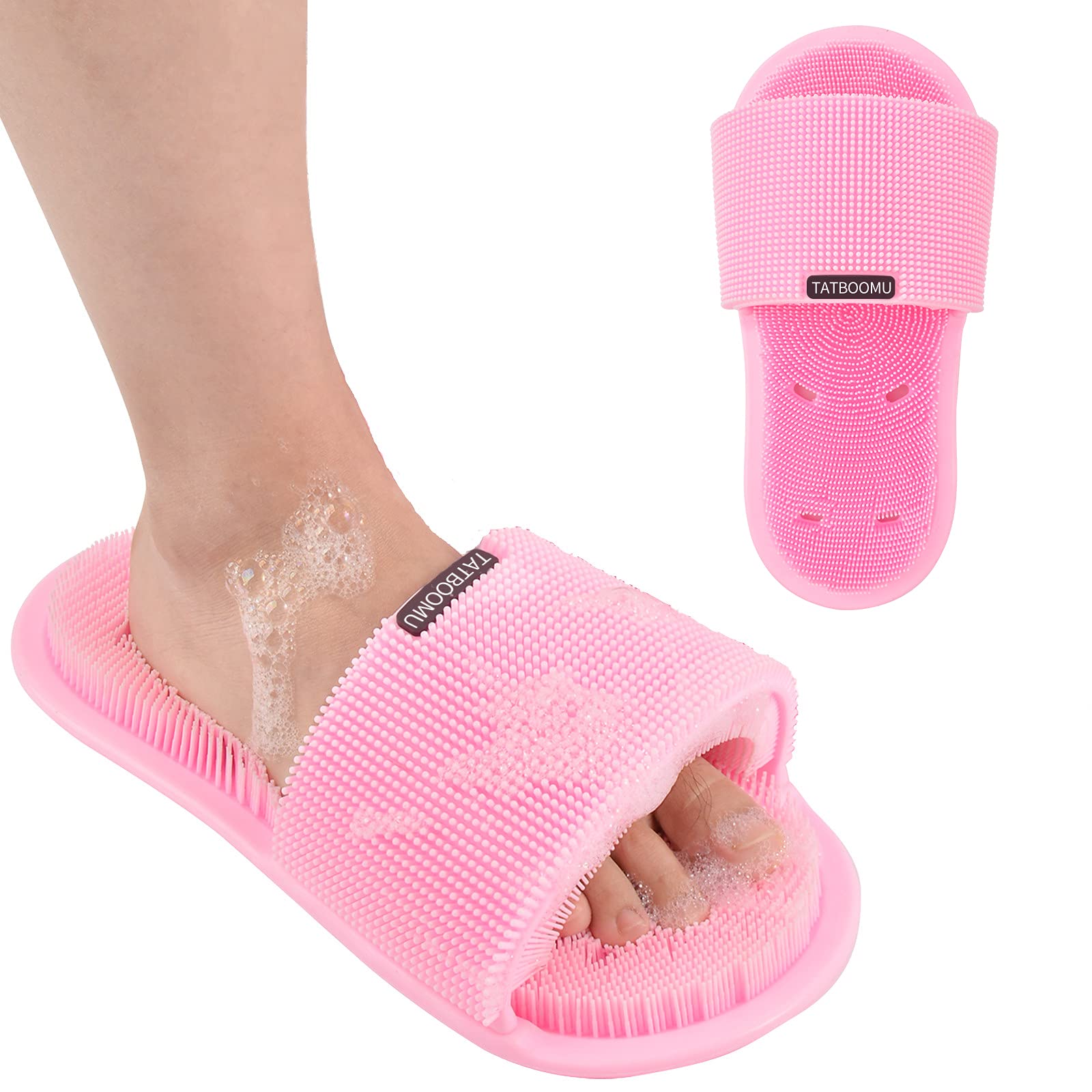 Photo 1 of TATBOOMU Shower Foot Scrubber,Soft Silicone Bristles with Non-Slip Suction Cups - Cleans,Smooths,Exfoliates & Massages Your Feet Without Bending,Improve Circulation & Soothes Tired Feet (1PCS Pink)